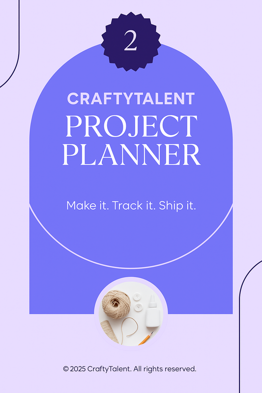 🧶 Crochet Project Planner ✂️ | 📒 Organizer for Patterns, Supplies & Business | 🌟 CraftyTalent