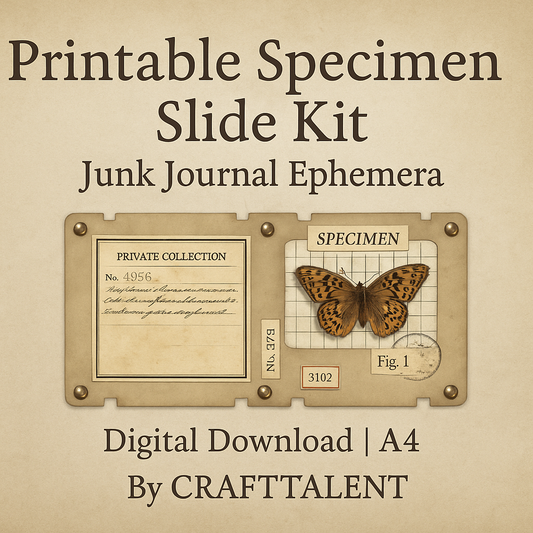 🦋 Printable Specimen Slide Kit | A4 Size (READY TO USE)