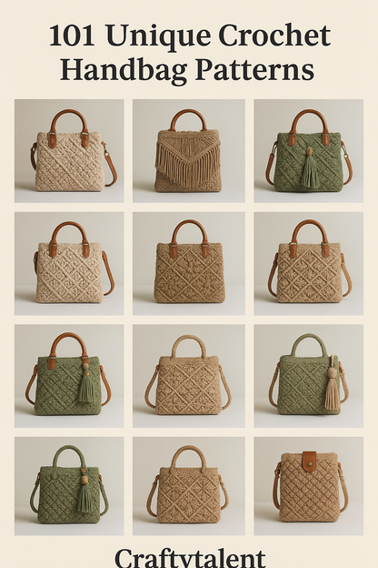 🌟 101 Luxury Crochet Handbag Patterns 🌟 | Instant Digital Download 🧶✨