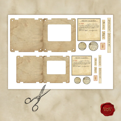 🦋 Printable Specimen Slide Kit | A4 Size (READY TO USE)
